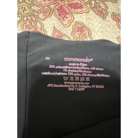 Commando Black Faux Leather Full Length Flare Pants Size M - Picture 5 of 6